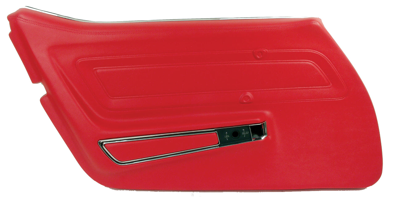 1970-1972 Corvette Door Panel Red Standard LH-442330-Corvette-Store-Online