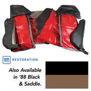 1988-1988 Corvette Custom 100% Leather Seat Covers Sport - Black & Saddle-44234-Corvette-Store-Online