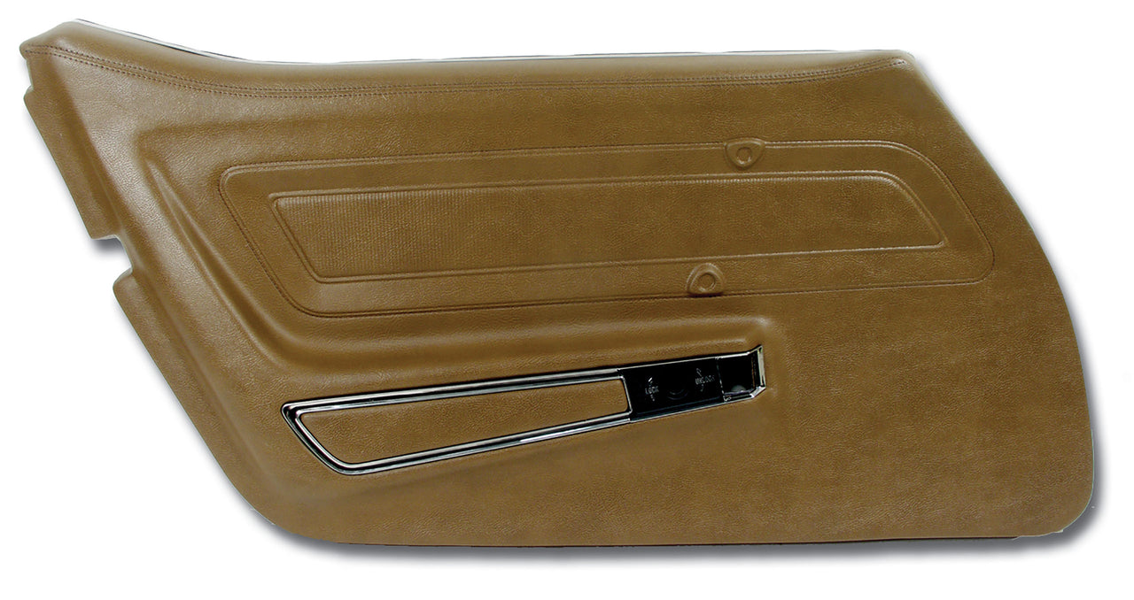 1970-1972 Corvette Door Panel Dark Saddle Standard LH-442353-Corvette-Store-Online