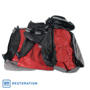 1989-1990 Corvette Custom 100% Leather Seat Covers Sport - Black & Red-44235-Corvette-Store-Online