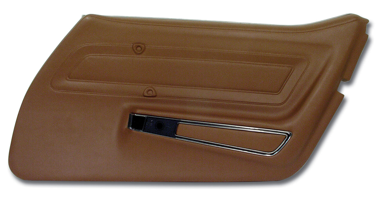 1973-1973 Corvette Door Panel Dark Saddle Standard RH-442423-Corvette-Store-Online