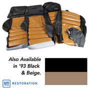1993-1993 Corvette Custom 100% Leather Seat Covers Sport - Black & Beige-44244-Corvette-Store-Online