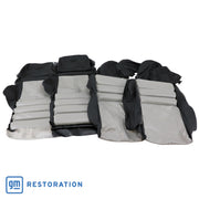 1993-1993 Corvette Custom 100% Leather Seat Covers Sport - Black & Gray-44245-Corvette-Store-Online