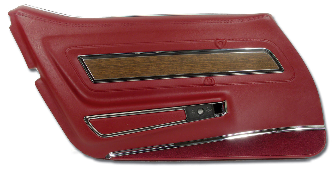 1973-1975 Corvette Door Panel Oxblood Deluxe LH-442531-Corvette-Store-Online