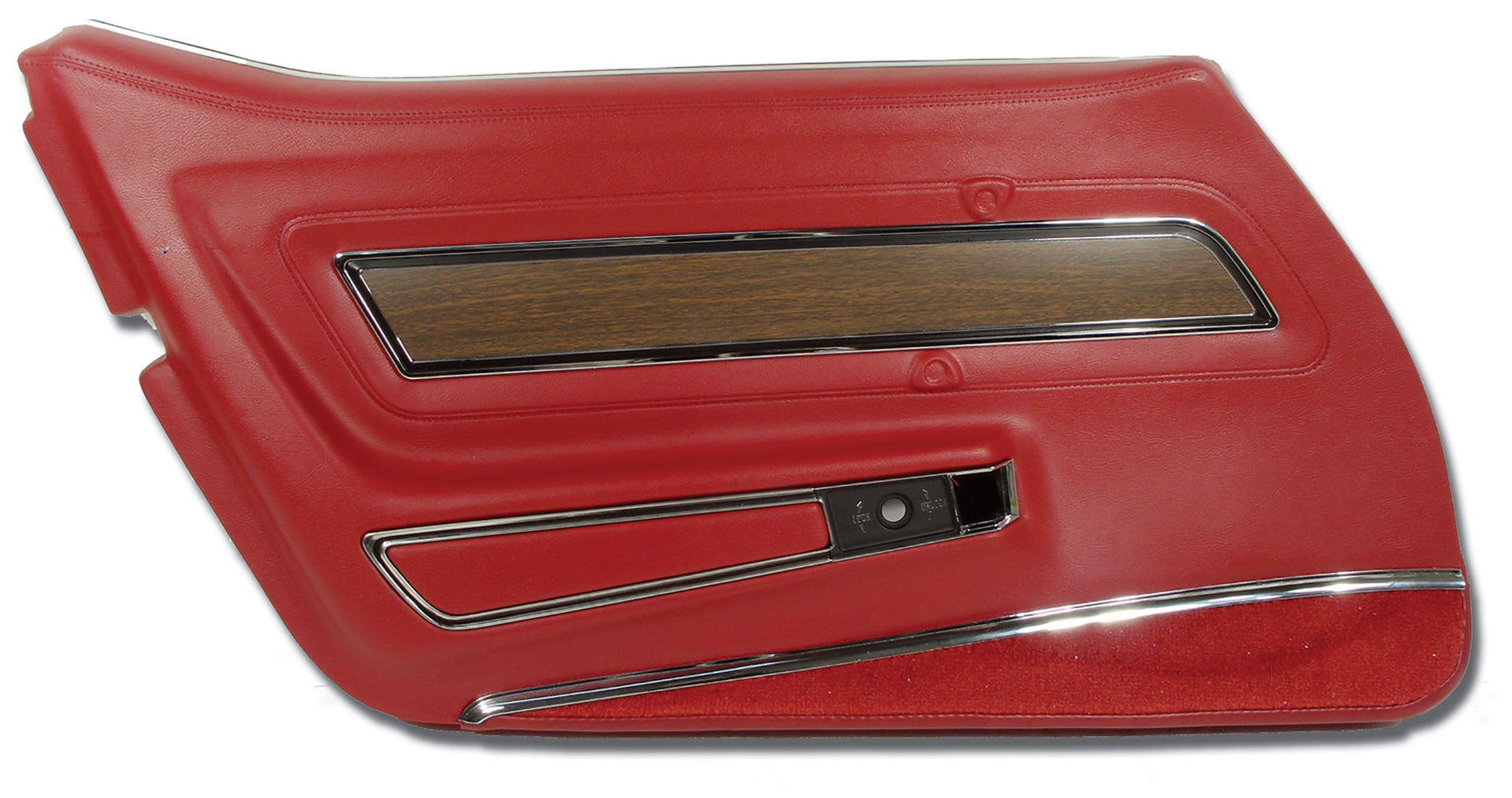 1976-1976 Corvette Door Panel Firethorn Deluxe LH-442534-Corvette-Store-Online