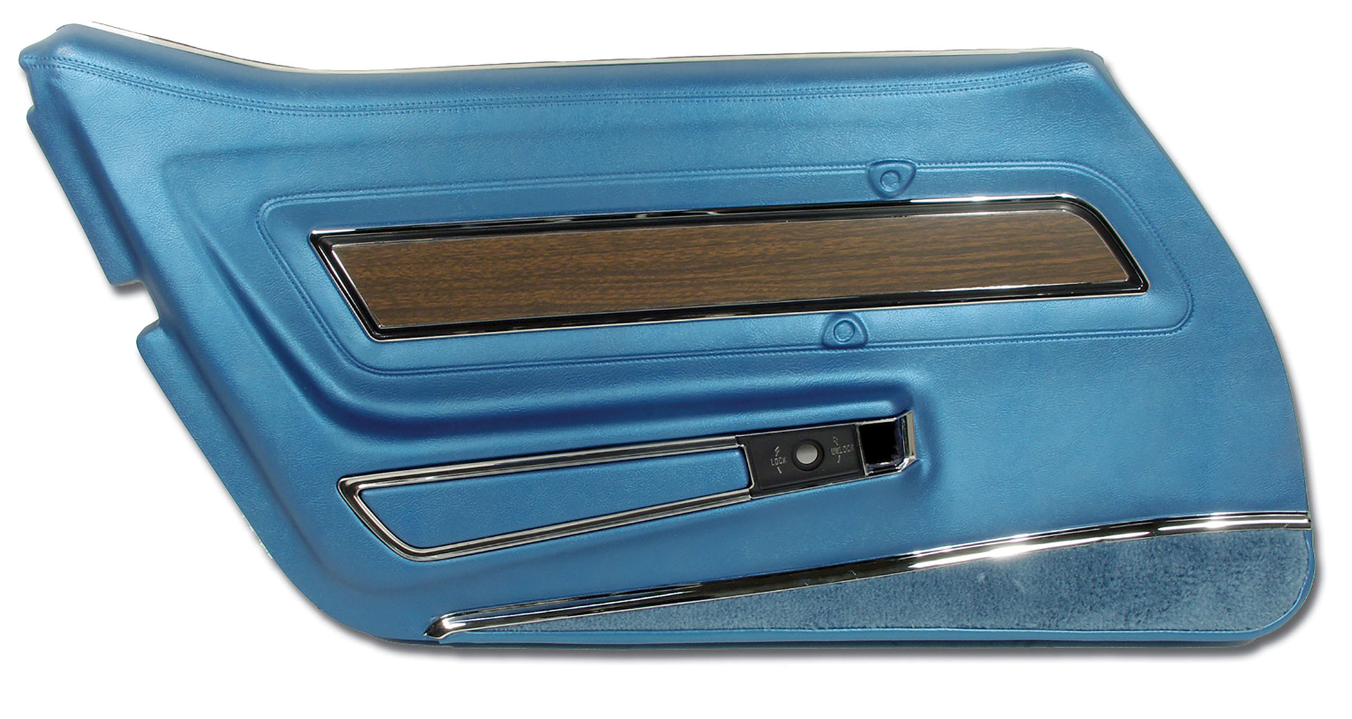 1970-1970 Corvette Door Panel Bright Blue Deluxe LH-442541-Corvette-Store-Online