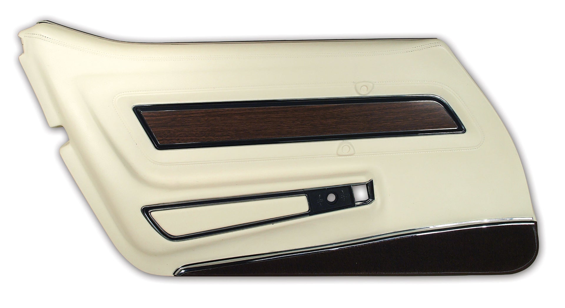 1976-1976 Corvette Door Panel White W/Dark Brown Carpet Deluxe LH-4425Z6-Corvette-Store-Online