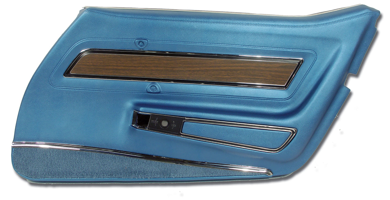 1970-1970 Corvette Door Panel Bright Blue Deluxe RH-442641-Corvette-Store-Online