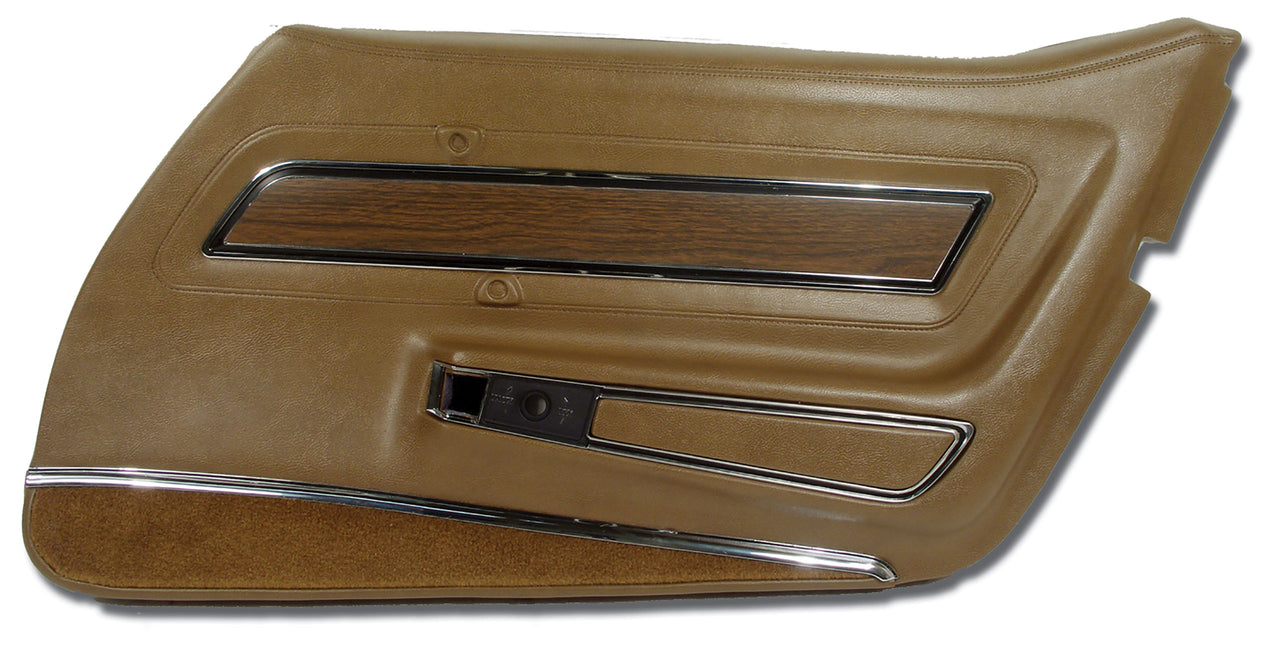 1970-1972 Corvette Door Panel Dark Saddle Deluxe RH-442653-Corvette-Store-Online