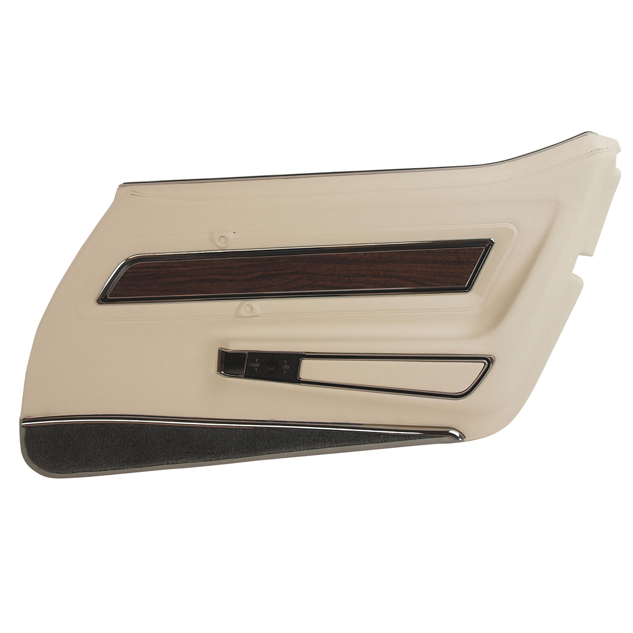 1976-1976 Corvette Door Panel White W/Dark Smoke Carpet Deluxe RH-4426Z7-Corvette-Store-Online