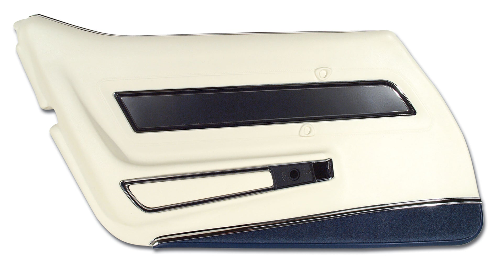 1977-1977 Corvette Door Panel White Deluxe W/Dark Blue Carpet LH-4431Z9-Corvette-Store-Online