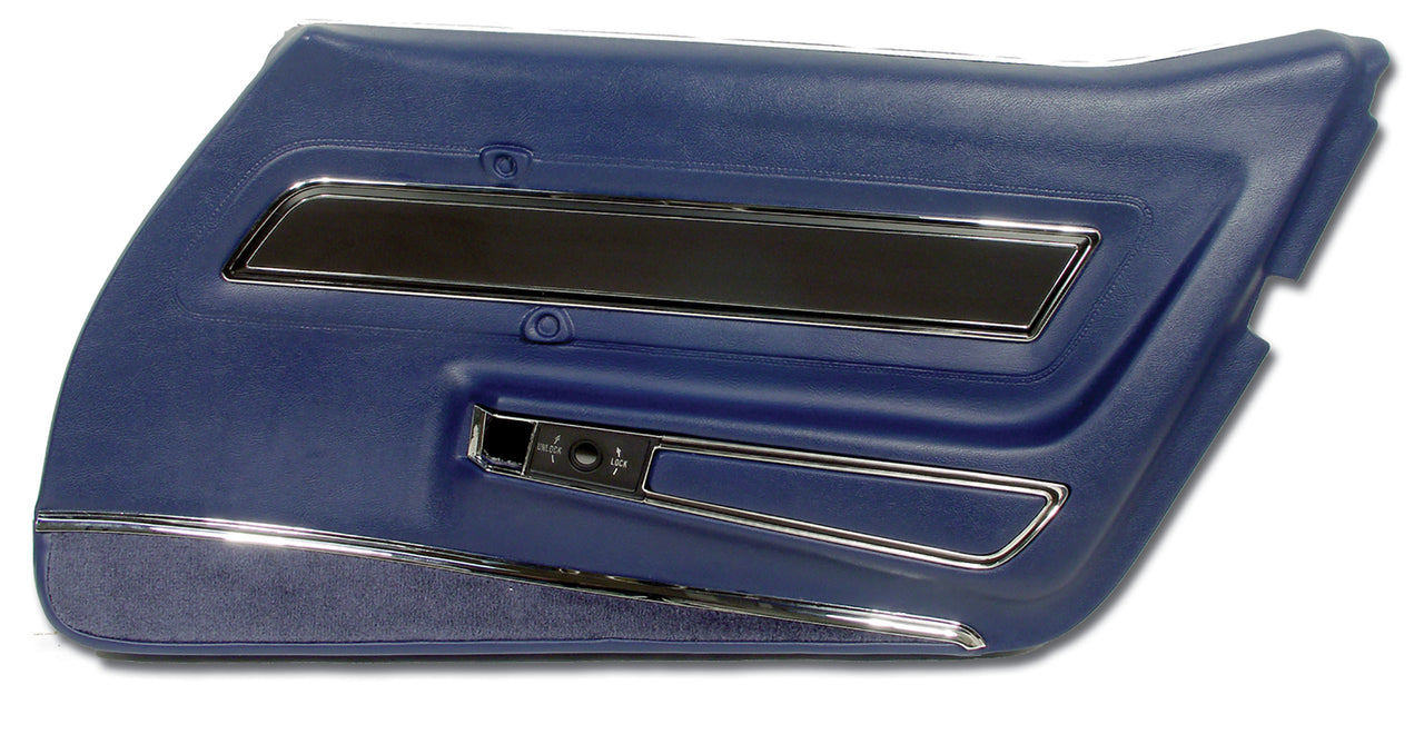 1977-1977 Corvette Door Panel Dark Blue Deluxe RH-443245-Corvette-Store-Online