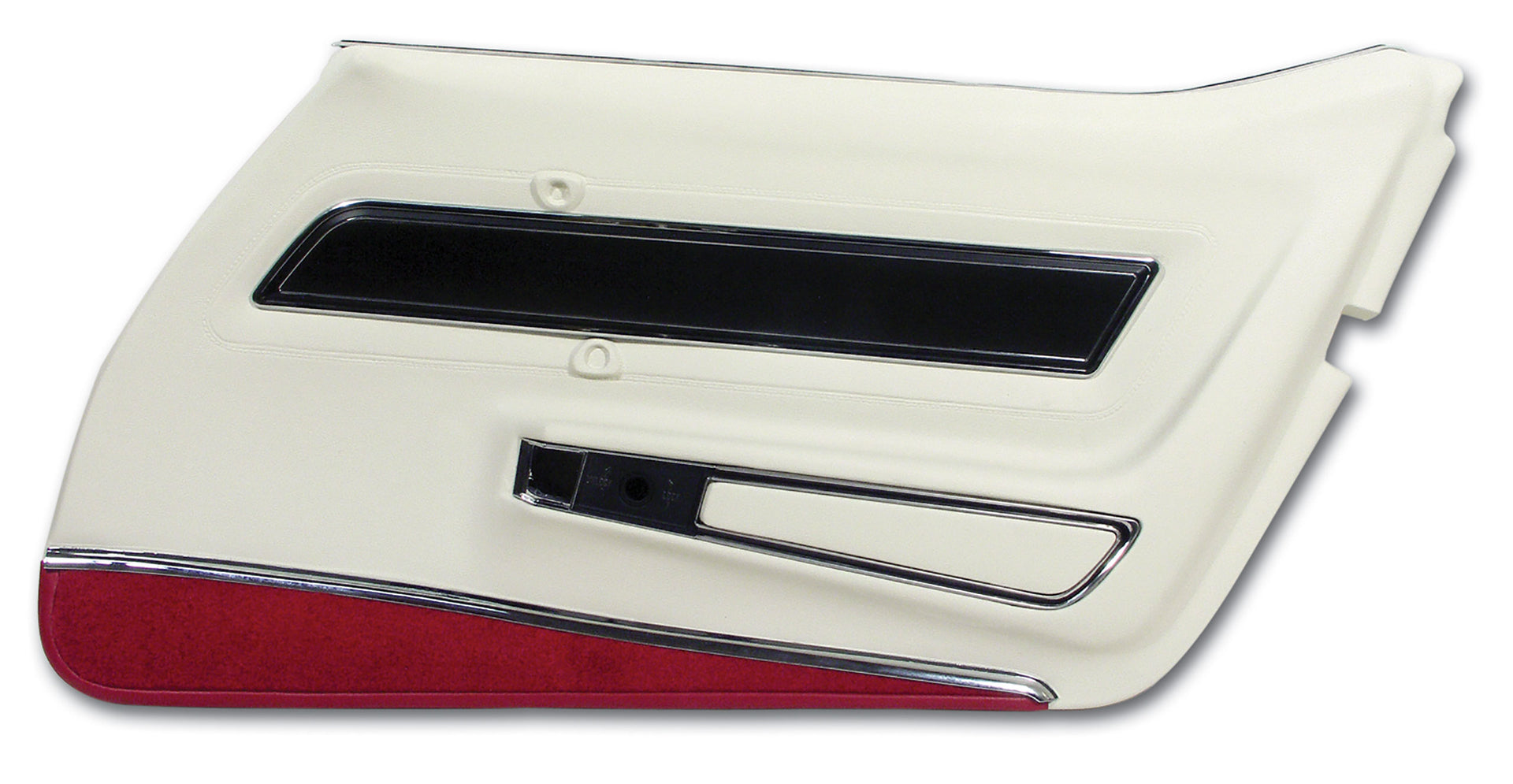 1977-1977 Corvette Door Panel White Deluxe W/Red Carpet RH-443276-Corvette-Store-Online