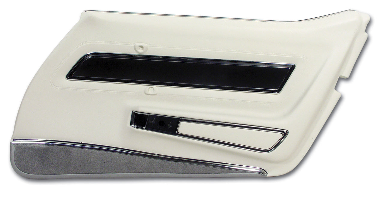 1977-1977 Corvette Door Panel White Deluxe W/Smoke Carpet RH-4432Z8-Corvette-Store-Online