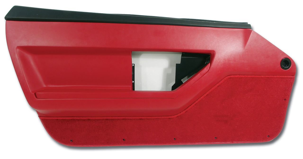 1986-1989 Corvette Door Panel Red Deluxe Convertible LH-445275-Corvette-Store-Online
