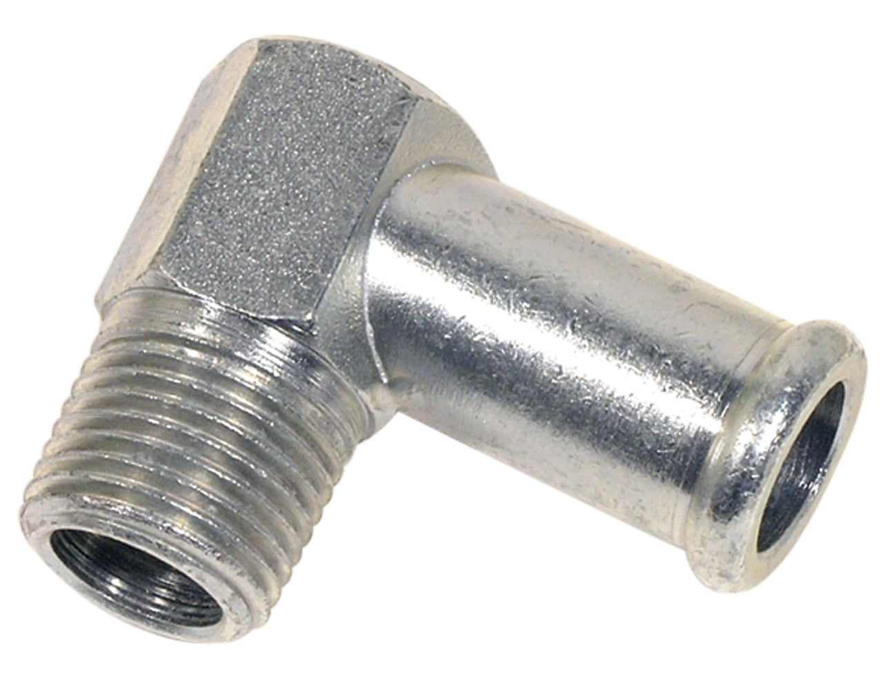 1963-1967 Corvette Water Pump Fitting - 87 Deg 1/2 NPT W/CP Logo for 327-44660-Corvette-Store-Online