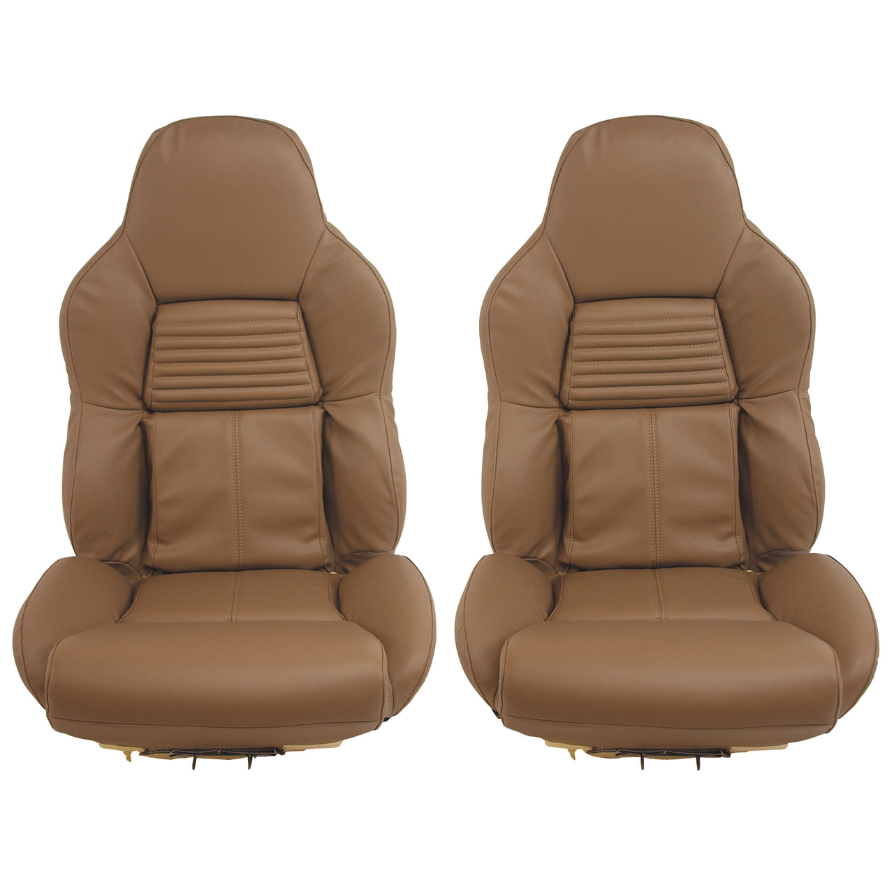 1994-1996 Corvette Mounted "Leather-Like" Vinyl Seat Covers Beige Standard-447182-Corvette-Store-Online
