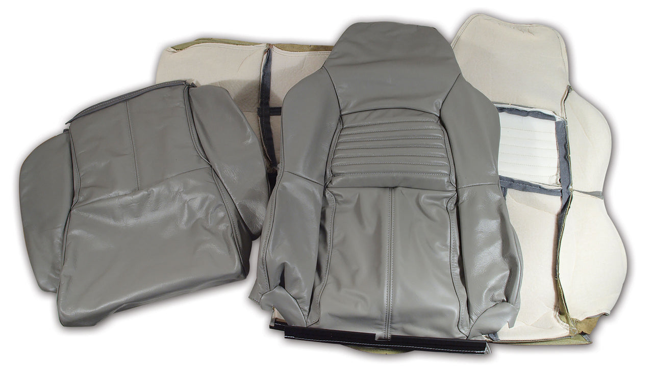 1994-1996 Corvette Leather Seat Covers Gray Standard-447284-Corvette-Store-Online
