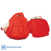 1994-1996 Corvette OE Style Embroidered Standard Leather Seat Covers - Torch Red-447285E-Corvette-Store-Online