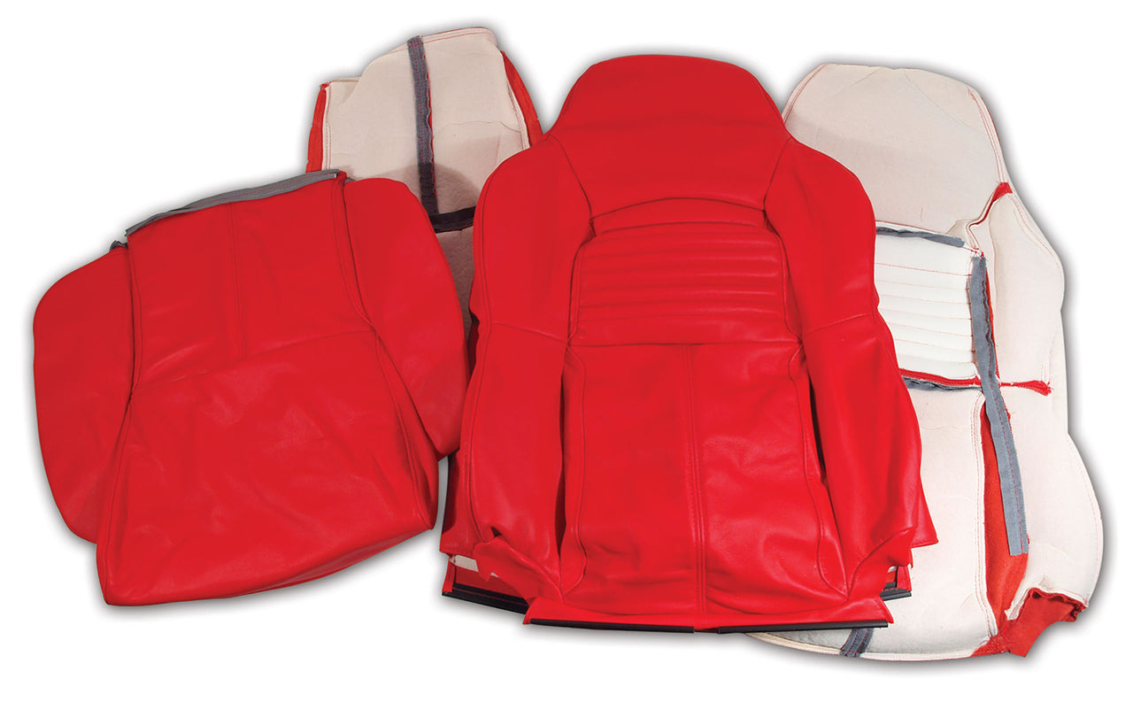 1994-1996 Corvette Leather Seat Covers Red Standard-447285-Corvette-Store-Online
