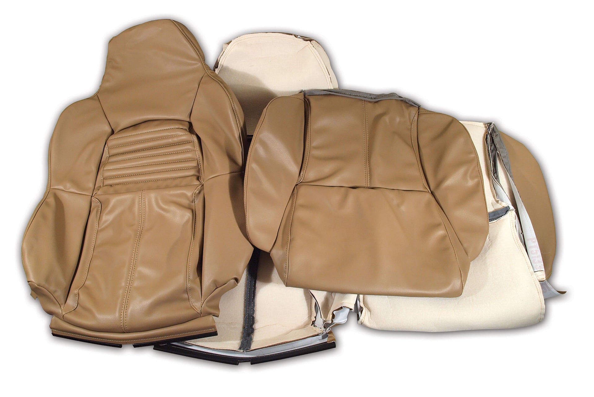 1994-1996 Corvette "Leather-Like" Vinyl Seat Covers Beige Standard-447382-Corvette-Store-Online