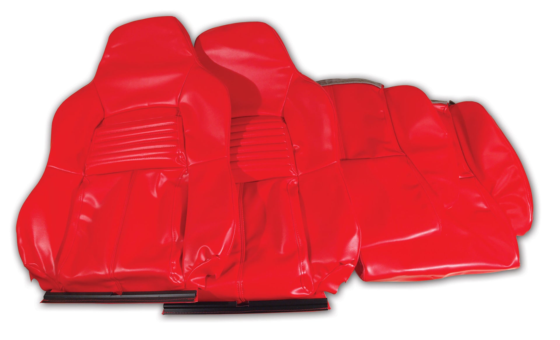 1994-1996 Corvette "Leather-Like" Vinyl Seat Covers Red Standard-447385-Corvette-Store-Online