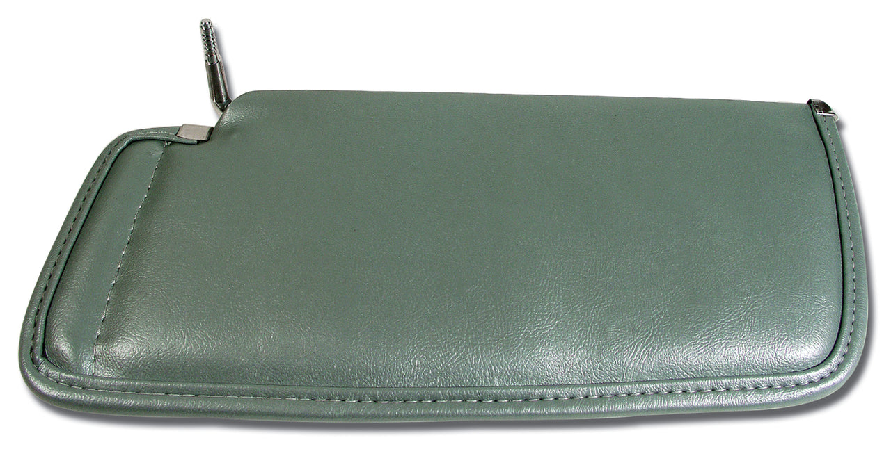 1982-1982 Corvette Sunvisor Silvergreen RH W/Mirror Option-448059-Corvette-Store-Online