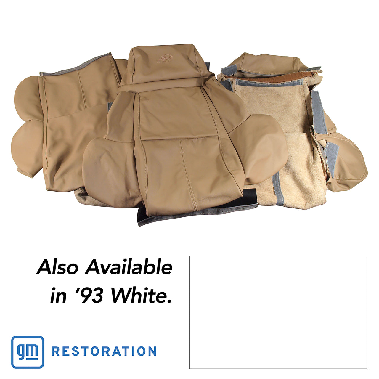 1993-1993 Corvette Leather Seat Covers White Standard-448583-Corvette-Store-Online