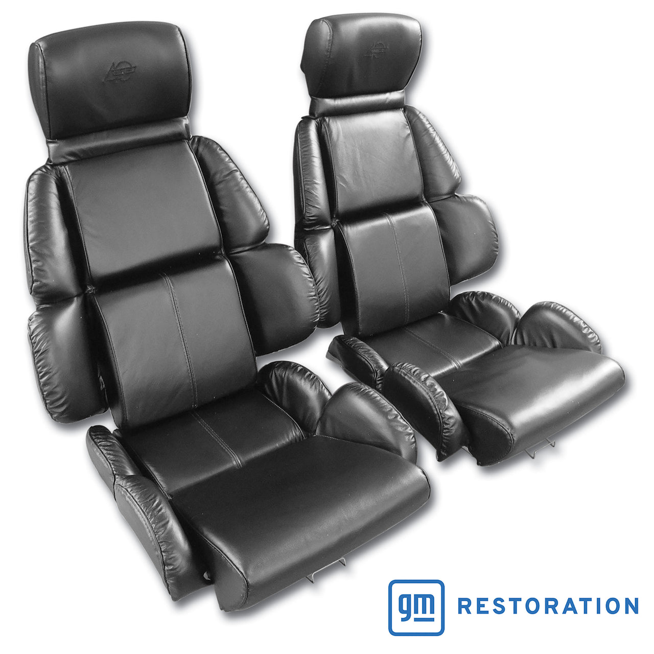 1993-1993 Corvette Mounted Leather Seat Covers Black Standard-448620-Corvette-Store-Online