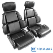 1993-1993 Corvette Mounted Leather Seat Covers Black Standard-448620-Corvette-Store-Online