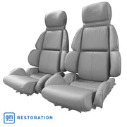 1993-1993 Corvette Mounted Leather Seat Covers Gray Standard-448684-Corvette-Store-Online
