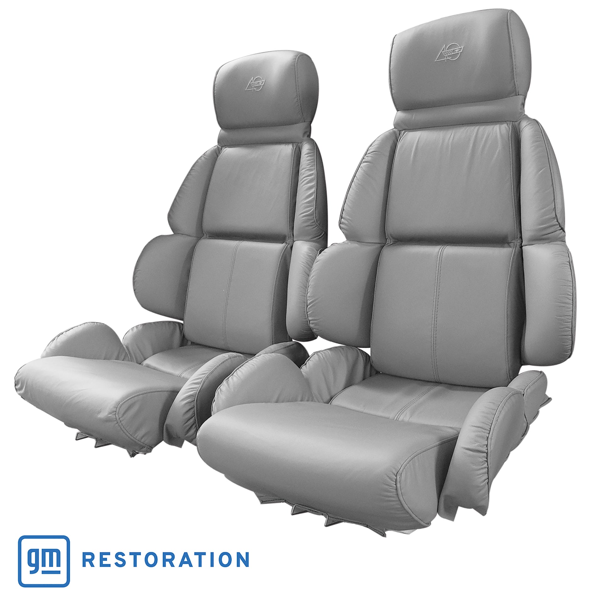 1993-1993 Corvette Mounted Leather Seat Covers Gray Standard-448684-Corvette-Store-Online