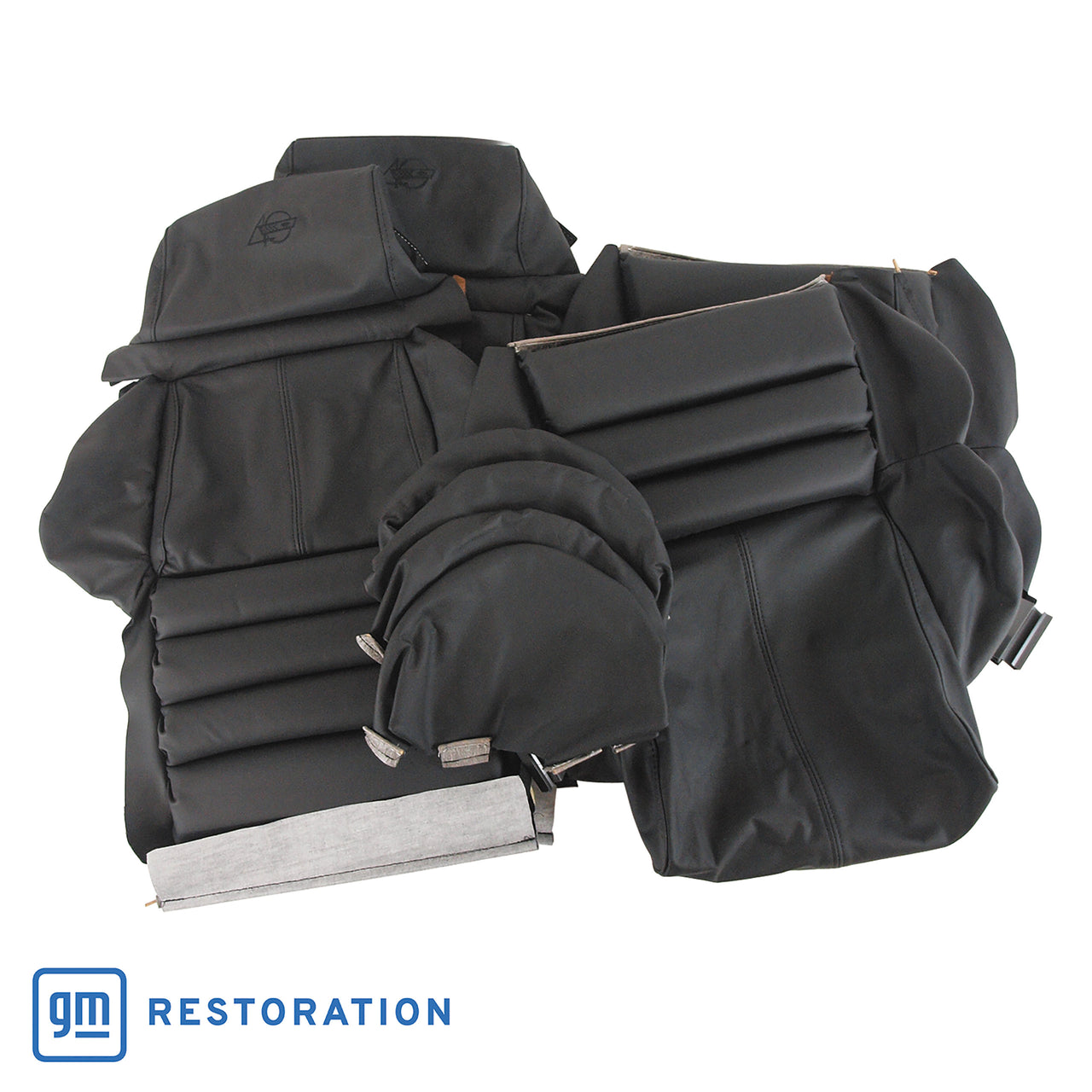 1993-1993 Corvette OE Style Embroidered Sport Leather Seat Covers - Black-448720E-Corvette-Store-Online