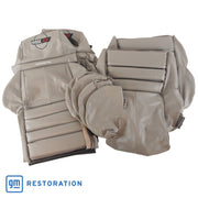 1993-1993 Corvette OE Style Embroidered Sport Leather Seat Covers - Gray-448784E-Corvette-Store-Online