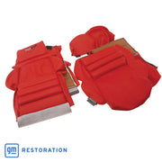 1993-1993 Corvette OE Style Embroidered Sport Leather Seat Covers - Red-448785E-Corvette-Store-Online