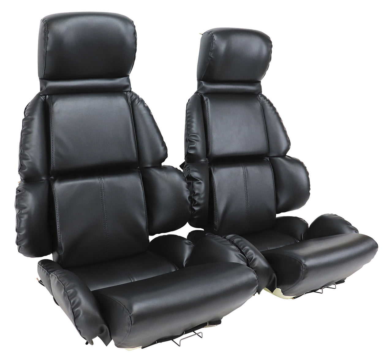 1993-1993 Corvette "Leather-Like" Vinyl Seat Covers Black Standard-448820-Corvette-Store-Online