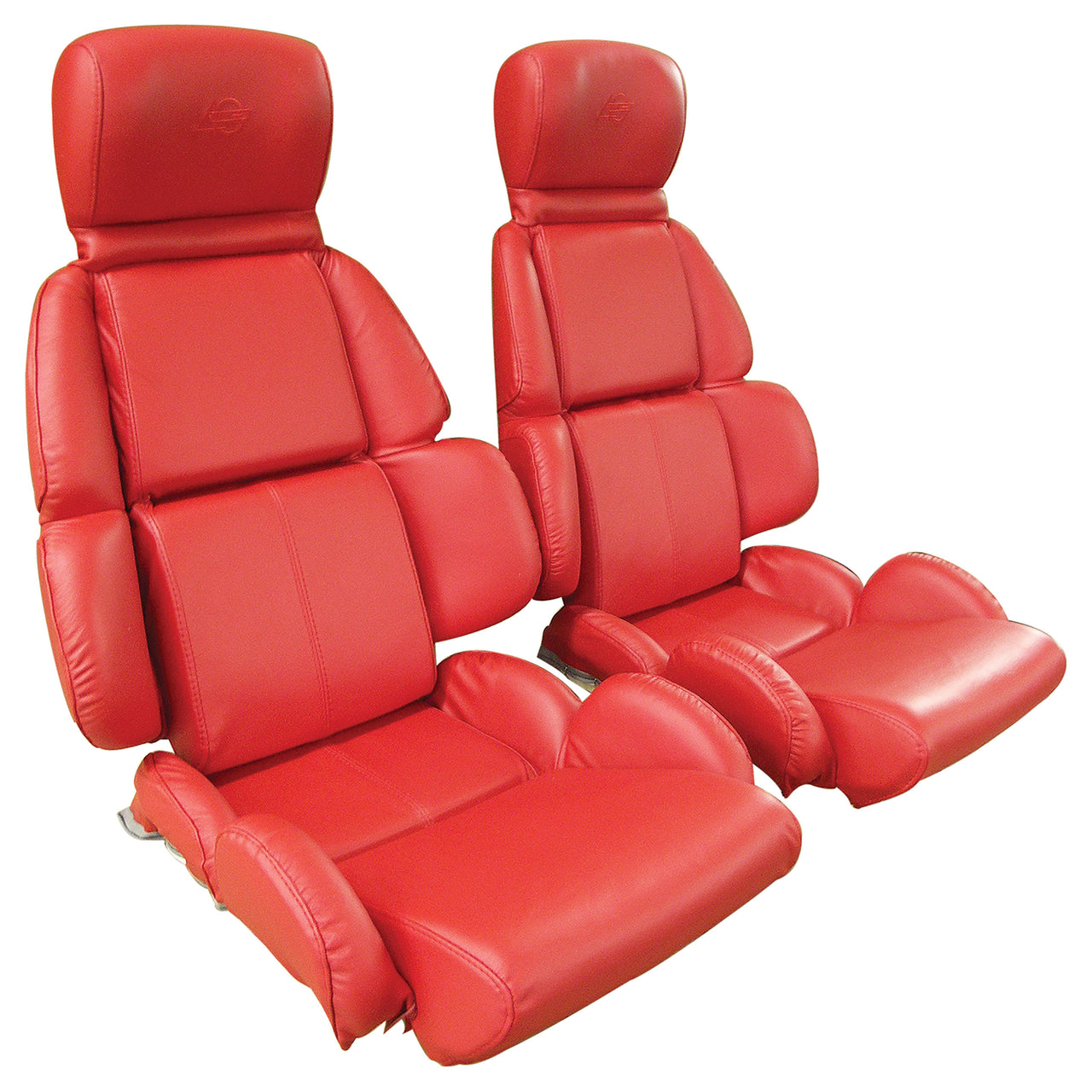 1993-1993 Corvette "Leather-Like" Vinyl Seat Covers Red Standard-448885-Corvette-Store-Online