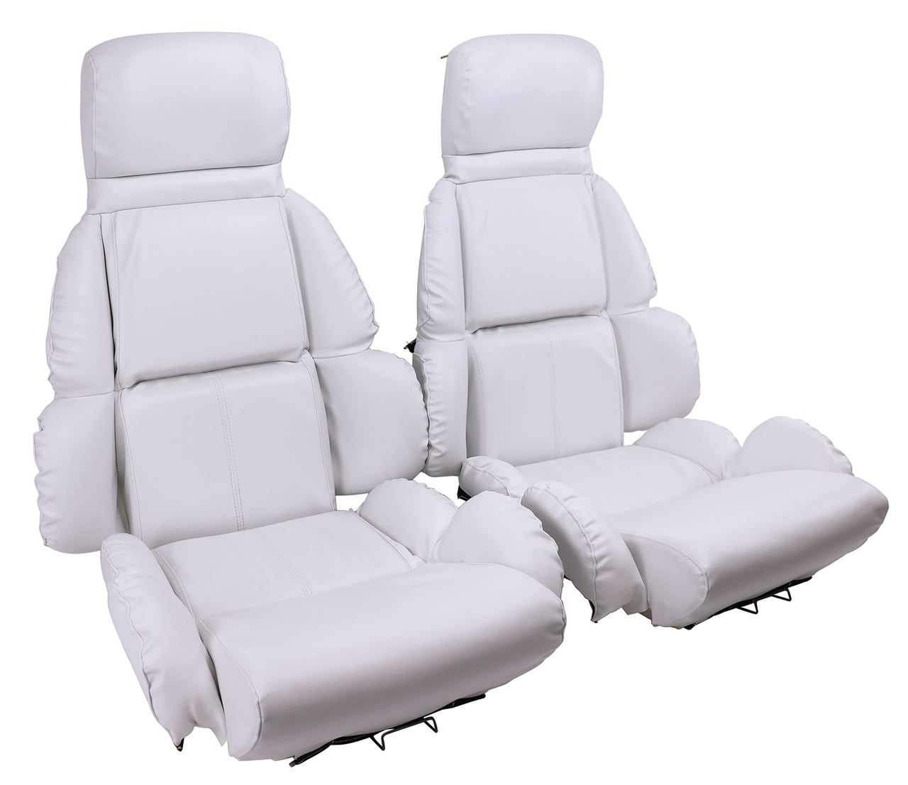 1993-1993 Corvette Mounted "Leather-Like" Vinyl Seat Covers White Standard-448983-Corvette-Store-Online