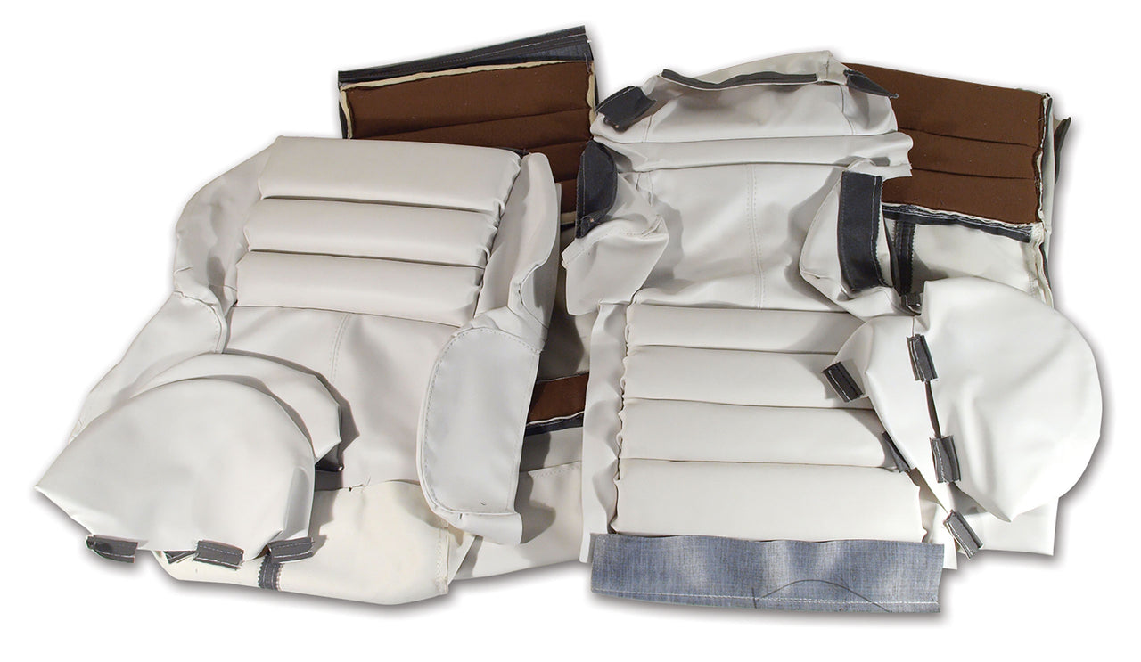 1993-1993 Corvette "Leather-Like" Vinyl Seat Covers White Sport-449083-Corvette-Store-Online