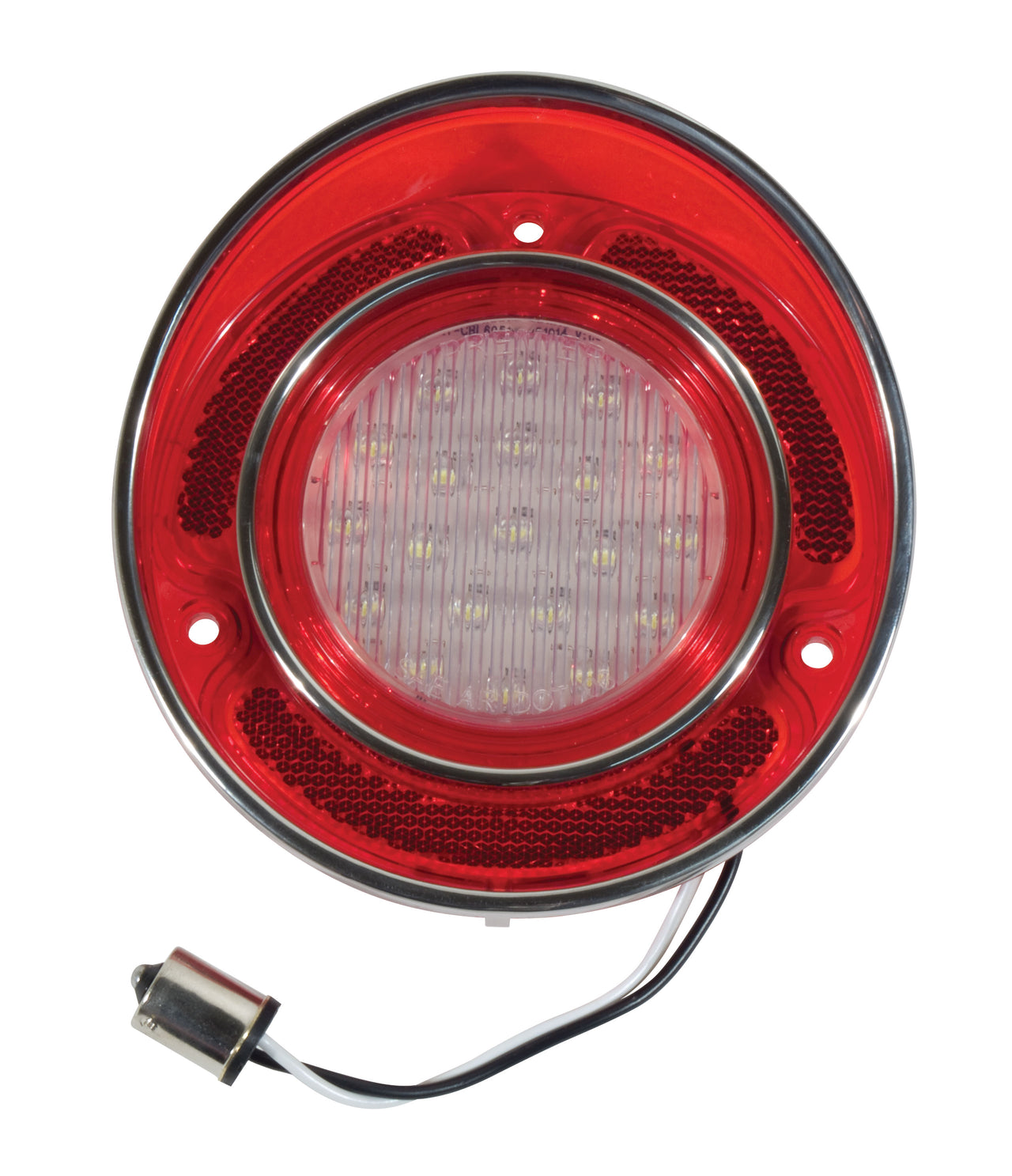 1968-1973 Corvette LED Back-Up Light W/SS Rim - Clear-45004-Corvette-Store-Online