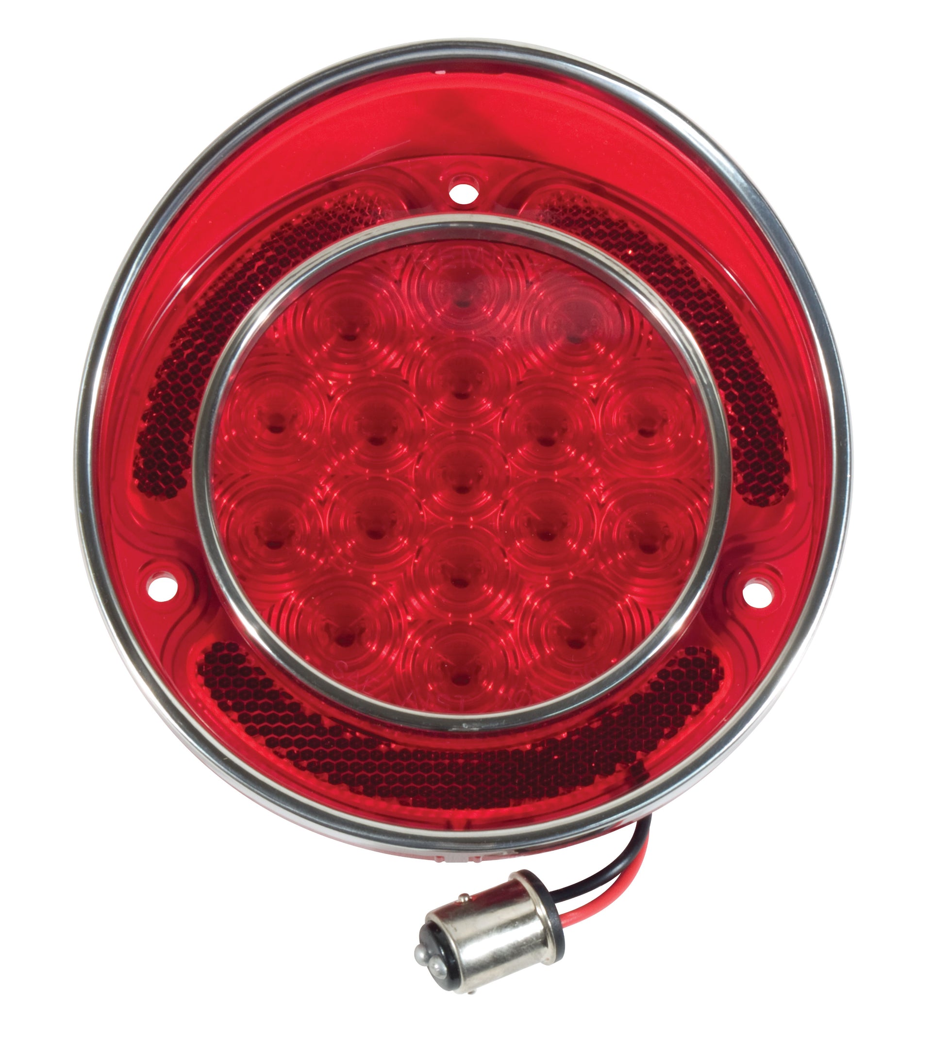 1968-1973 Corvette LED Tail Light W/SS Rim - Red-45005-Corvette-Store-Online
