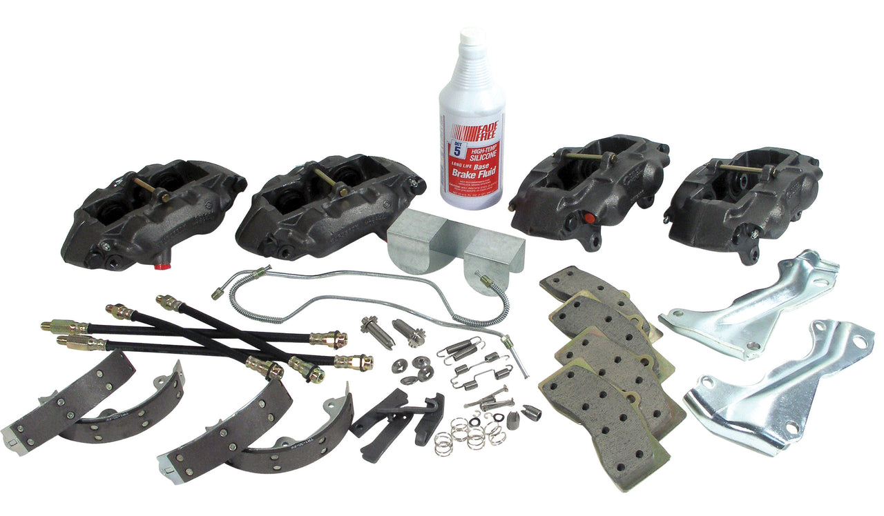 1965-1982 Corvette New Delco Moraine Branded Caliper Set #2 With O-Ring Seals & Park Brake Kit-45615-Corvette-Store-Online