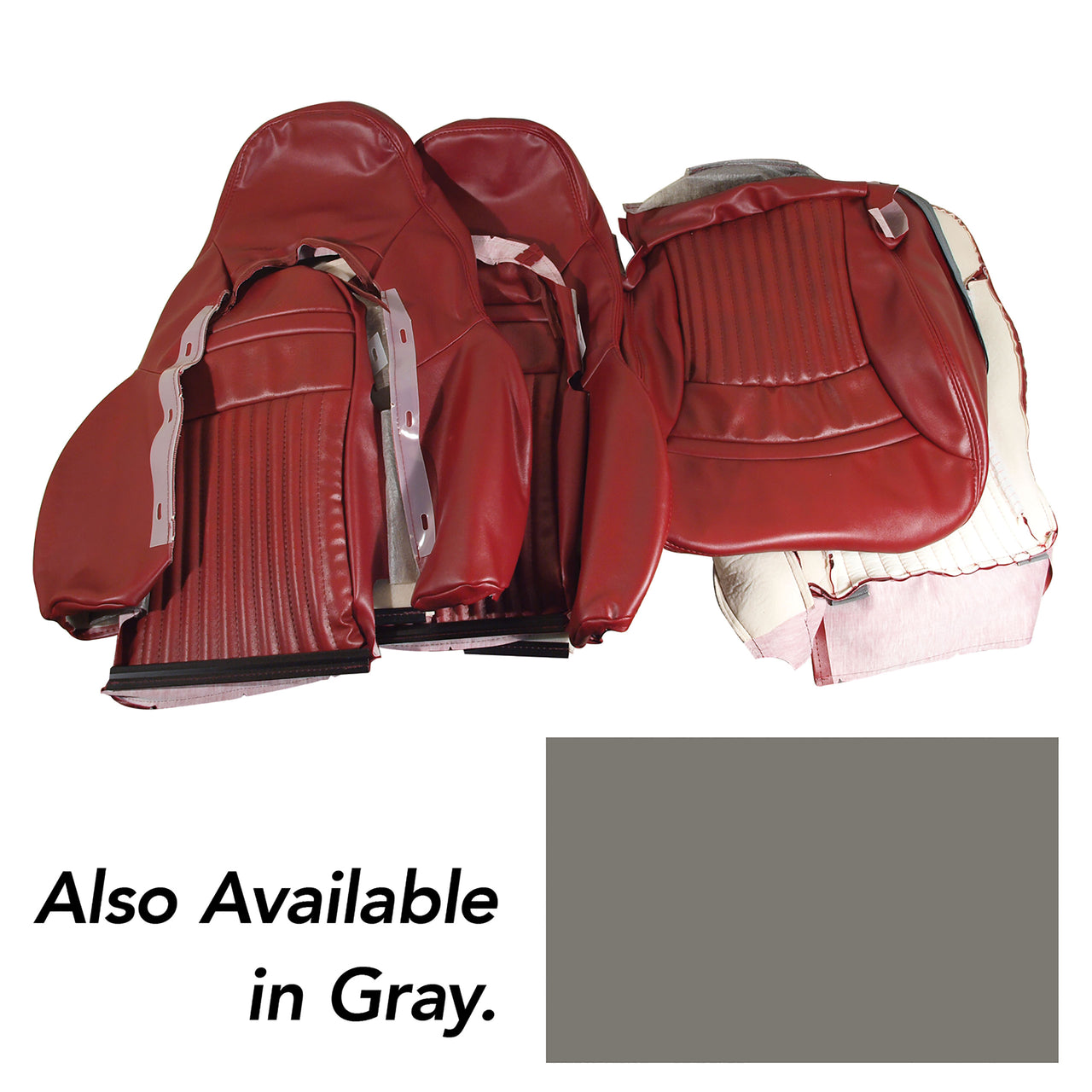 1997-2004 Corvette Vinyl Sport Seat Covers - Gray-462088-Corvette-Store-Online