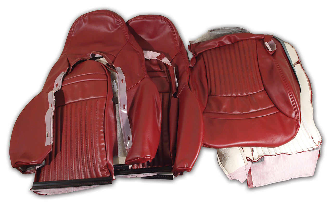 1997-1999 Corvette Vinyl Sport Seat Covers - Red-462089-Corvette-Store-Online