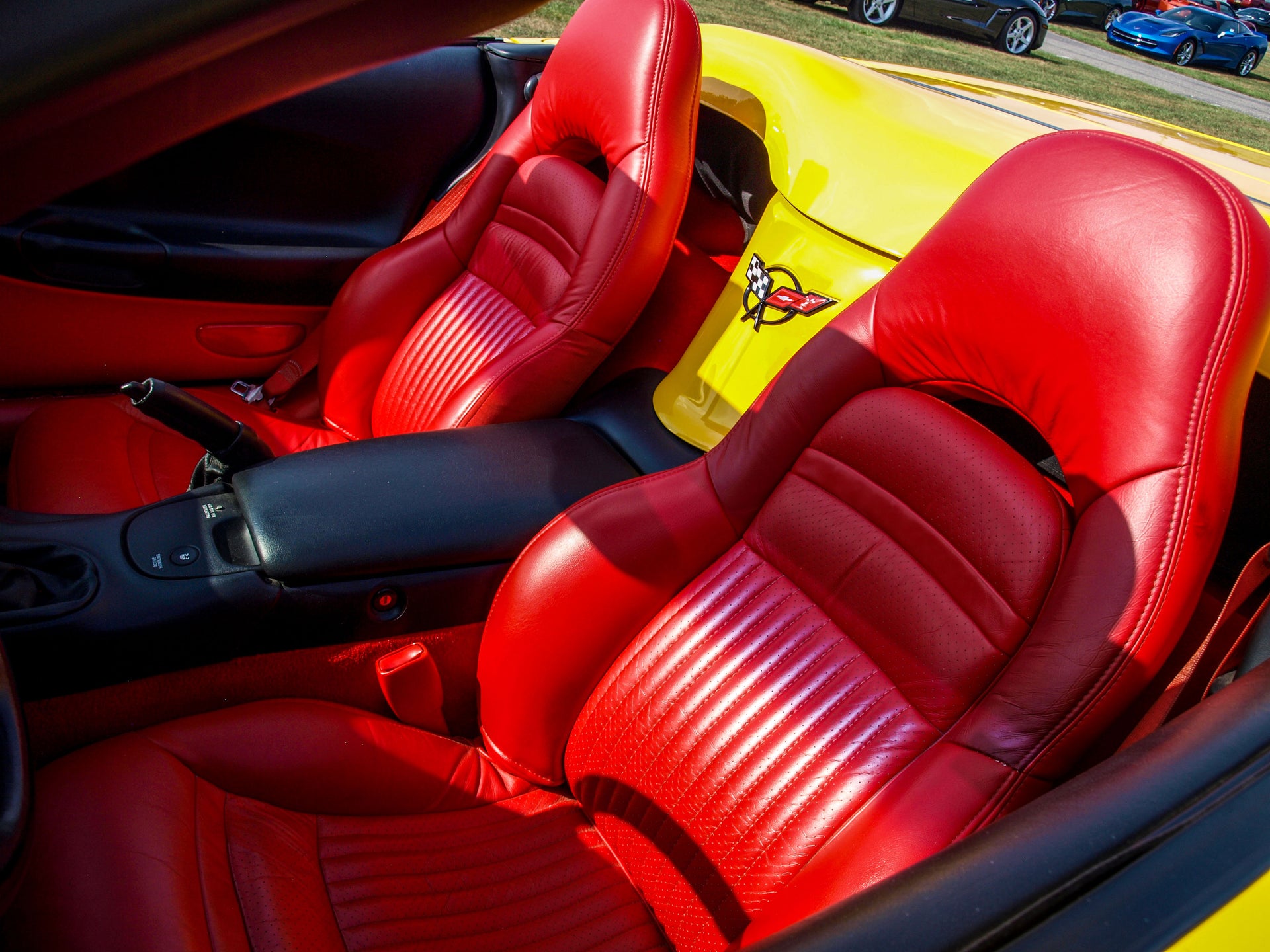 2000-2004 Corvette Vinyl Sport Seat Covers - Torch Red-462093-Corvette-Store-Online