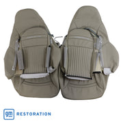 2003-2004 Corvette Leather Sport Seat Covers W/Vinyl Trim - Shale-462194-Corvette-Store-Online