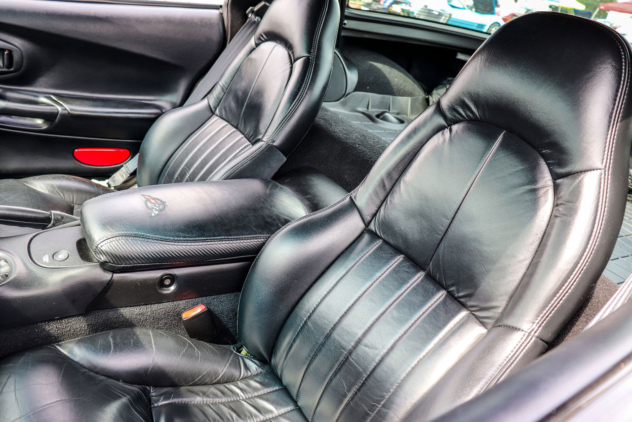 1997-2004 Corvette Vinyl Standard Seat Covers - Black-462390-Corvette-Store-Online