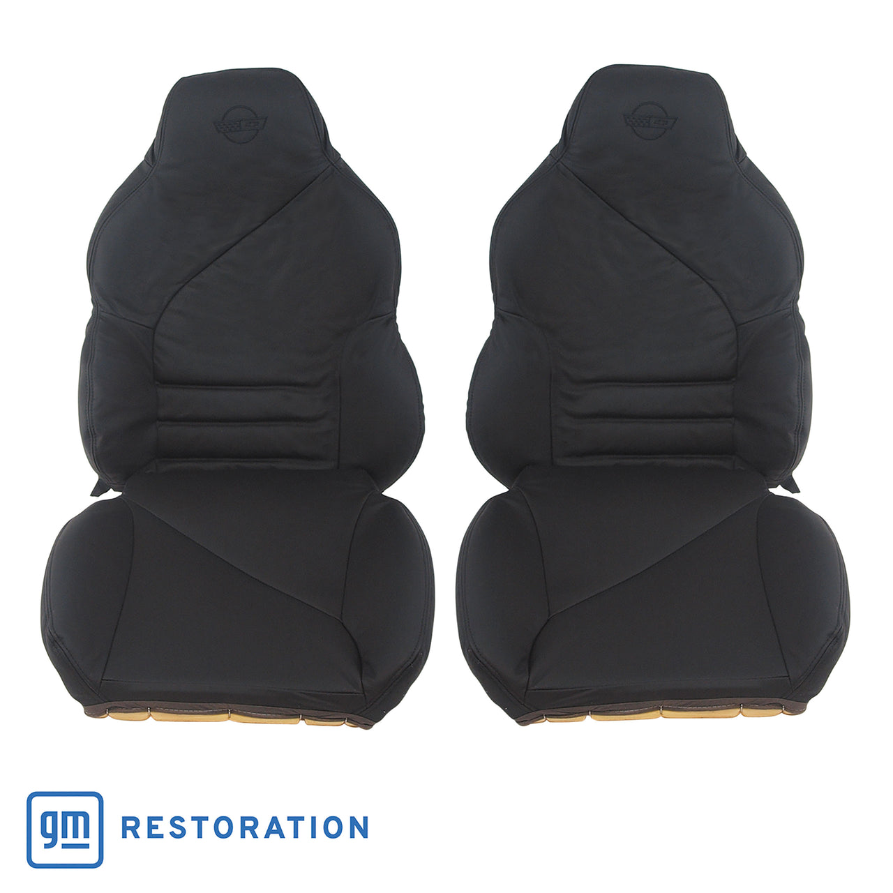 1994-1996 Corvette Reproduction 100% Leather Sport Seat Covers W/Foam - Black-462620-Corvette-Store-Online