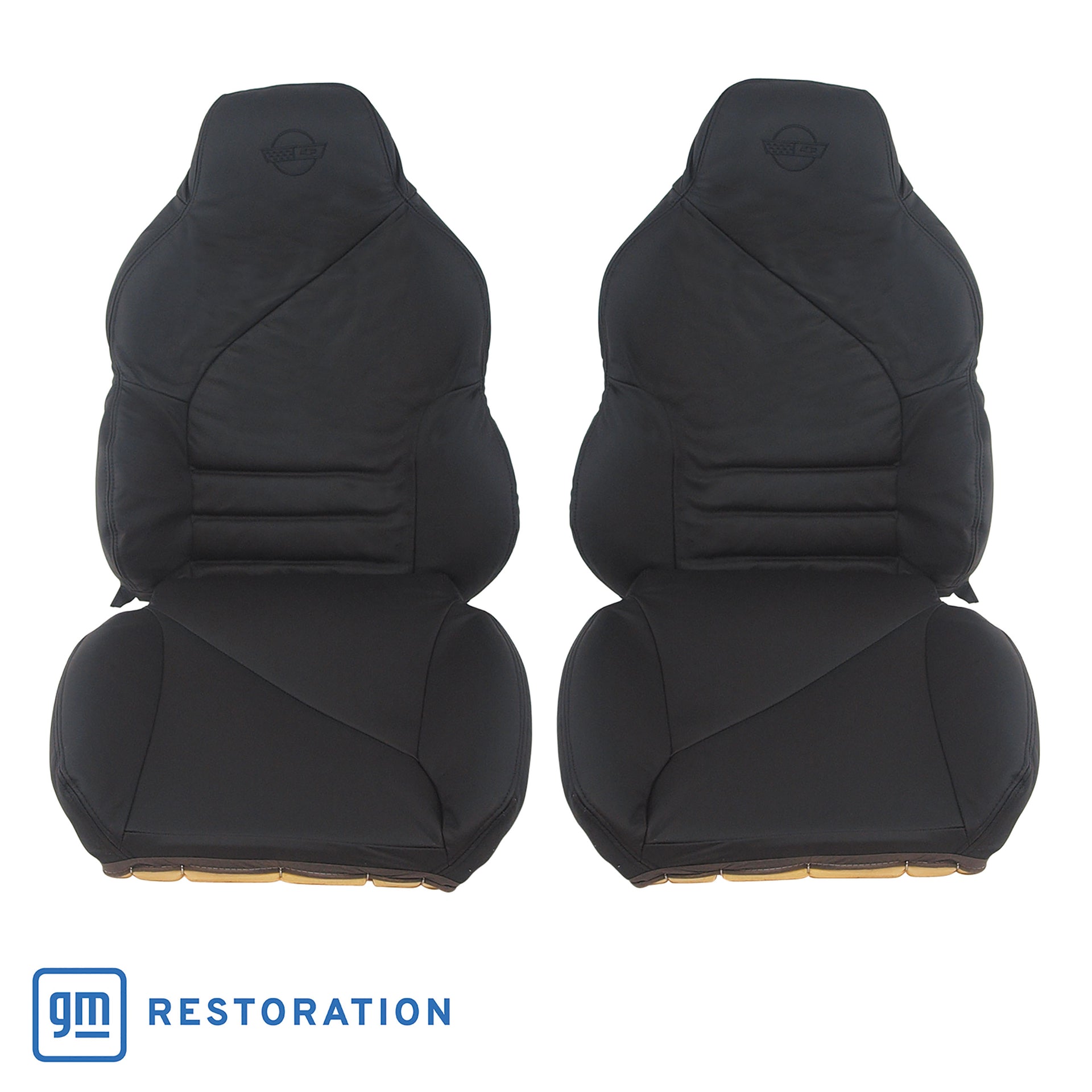1994-1996 Corvette Reproduction 100% Leather Sport Seat Covers W/Foam - Black-462620-Corvette-Store-Online