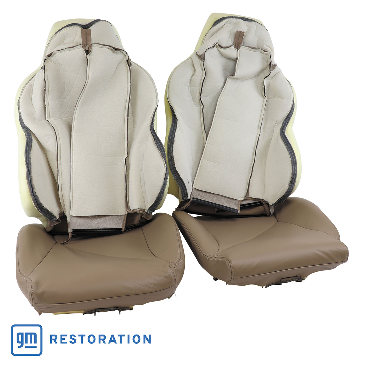 1994-1996 Corvette Reproduction 100% Leather Sport Seat Covers W/Foam - Beige-462682-Corvette-Store-Online